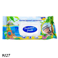 Вологі серветки дитячі SummerFresh  72+8 шт. (9127)