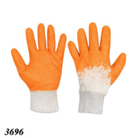Рукавиці робочі з Помаранчевим силіконовим покриттям  (3696)