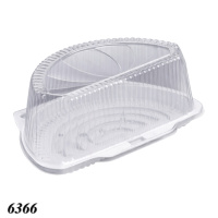 Контейнер прозорий пів торта 0.5 кг  (6366)