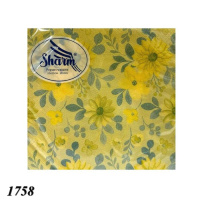 Серветка Sharm Квіти жовті 20 шт двошарова (1758)