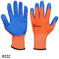 Рукавиці робочі з спіненим покриттям Помаранчеві (9222) Рукавиці робочі з спіненим покриттям Помаранчеві (9222)