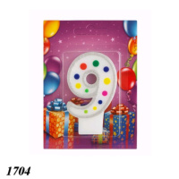 Свічка тортова цифра 9 Горошок (1704)