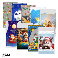 Пакет новорічний фольгований 20х35 см 100 шт. (2544) Пакет новорічний фольгований 20х35 см 100 шт. (2544)