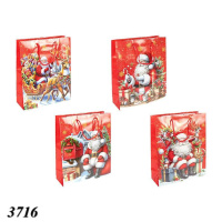 Пакет подарунковий Новорічний 18х21,5х8 см (3716) Пакет подарунковий Новорічний 18х21,5х8 см (3716)