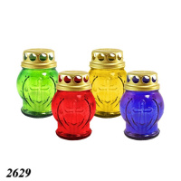 Свічка лампадка скло d 6.5 см h 9.5 см (2629) Свічка лампадка скло d 6.5 см h 9.5 см (2629)