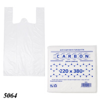 Пакети майка Carbon білі 22х38 см (5064)