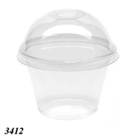 Стакан з купольною кришкою з отвором 280 мл (3412)