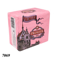 Серветка PRIMIER одношарова Рожева 100 шт (7069)