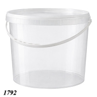 Відро харчове з кришкою 10 л Прозоре (1792)