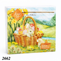 Серветка Luxy Великодній кошик 18 шт тришарова (2662)