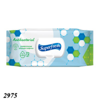 Вологі серветки Super Fresh 72 шт з клапаном (2975)