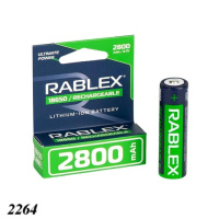 Батарейка акумулятор Li-ion 18650 3.7V 2800mAh  RABLEX  на блістері