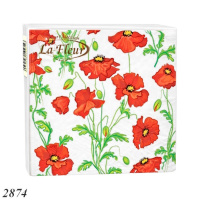 Серветка LaFleur Макове полотно 16 шт двошарова (2874)