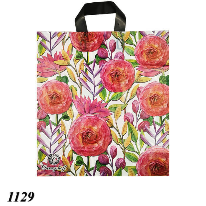 Пакет ПластикПак Квіти на білому 40х42 см Пакет ПластикПак Квіти на білому 40х42 см