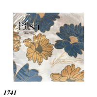 Серветка Ellsa Жовті та блакитні квіти 20 шт двошарова (1741)