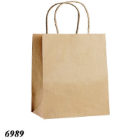 Пакет паперовий бурий з ручками 22х29x12 см (6989) Пакет паперовий бурий з ручками 22х29x12 см (6989)