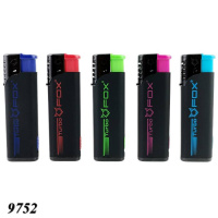 Запальничка турбо FOX 809L чорна з ліхтариком (9752)