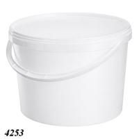 Відро харчове з кришкою 10 л Біле (4253)