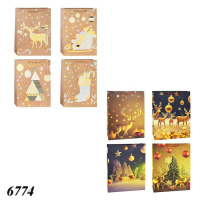 Пакет подарунковий Новорічний 18х23х10 см (6774)