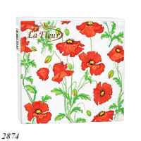 Серветка LaFleur Макове полотно 16 шт двошарова (2874)