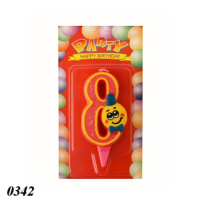 Свічка тортова цифра 0 Смайл (0342)