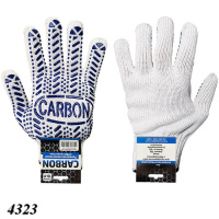 Рукавиці робочі потовщені CARBON Білі (4323) Рукавиці робочі потовщені CARBON Білі (4323)