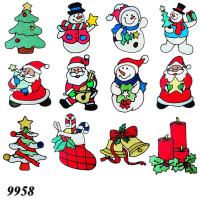 Новорічна наклейка гелева на вікно (11-13см) (9958) Новорічна наклейка гелева на вікно (11-13см) (9958)