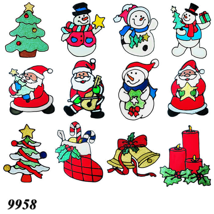 Новорічна наклейка гелева на вікно (11-13см) Новорічна наклейка гелева на вікно (11-13см)