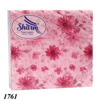 Серветка Sharm Квіти 20 шт двошарова рожева (1761)