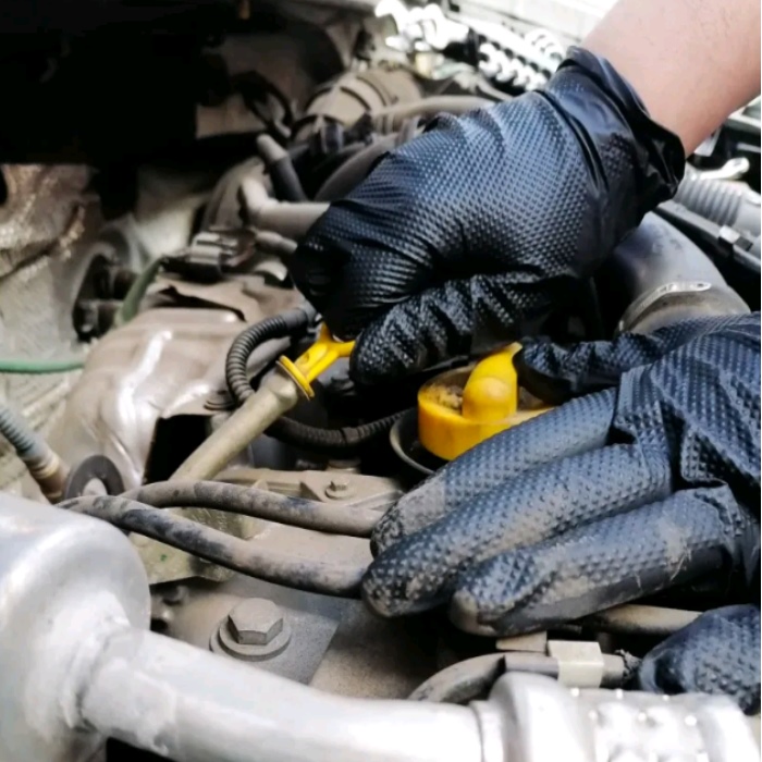  Рукавички нітрилові чорні/помаранчеві  MediPlus 50 шт L