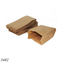 Пакет саше паперовий бурий 10х19х5,5 см 100 шт (3482)