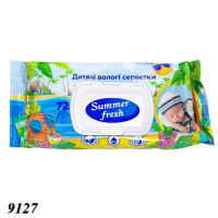 Вологі серветки дитячі SummerFresh  72+8 шт. (9127)