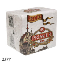 Серветка PRIMIER 100 шт одношарова Біла (2577)