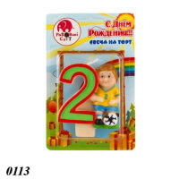 Свічка тортова цифра 2 Футбол (0113)