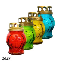 Свічка лампадка скло d 6.5 см h 9.5 см (2629)