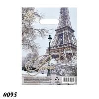 Пакет новорічний Париж зимовий 22х30 см (0095)