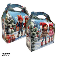 Новорічна коробка Діти на ковзанах 800 гр (2377)