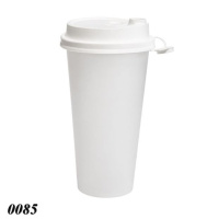 Стакан Bubble Tea з кришкою матовий 600 мл (0085)