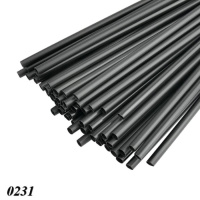 Соломка пряма Фреш d6.5 210 мм 500 шт чорна (0231)