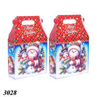 Новорічна коробка Будиночок Сніговиків 700 гр (3028)