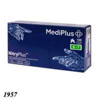 Рукавички нітрилові фіолетові MediPlus 100 шт  S (1957)