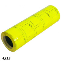 Цінник рамка 36х29 мм 6 м Жовтий (4315) Цінник рамка 36х29 мм 6 м Жовтий (4315)