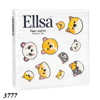 Серветка Ellsa 20 шт двошарова Тварини (3777)