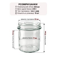 Банка скляна 0.350 л Твіст 82 мм (5814)