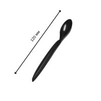 Ложка одноразова чайна Андрекс 120 мм Чорна (3983)