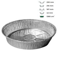 Контейнер алюмінієвий LF-803 круглий 1380 мл (0237)