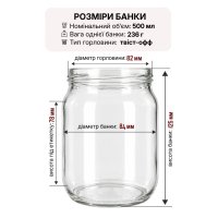 Банка скляна 0.5 л Твіст 82 мм (0789)