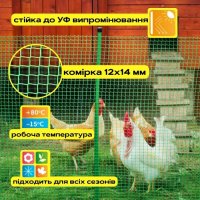 Сітка для курчат в рулоні чорна 0.5х100 м (9062)