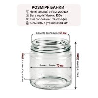 Банка скляна 0.2 л Твіст 66 мм (4635)