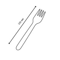 Виделка одноразова скловидна 155 мм Super (0303)